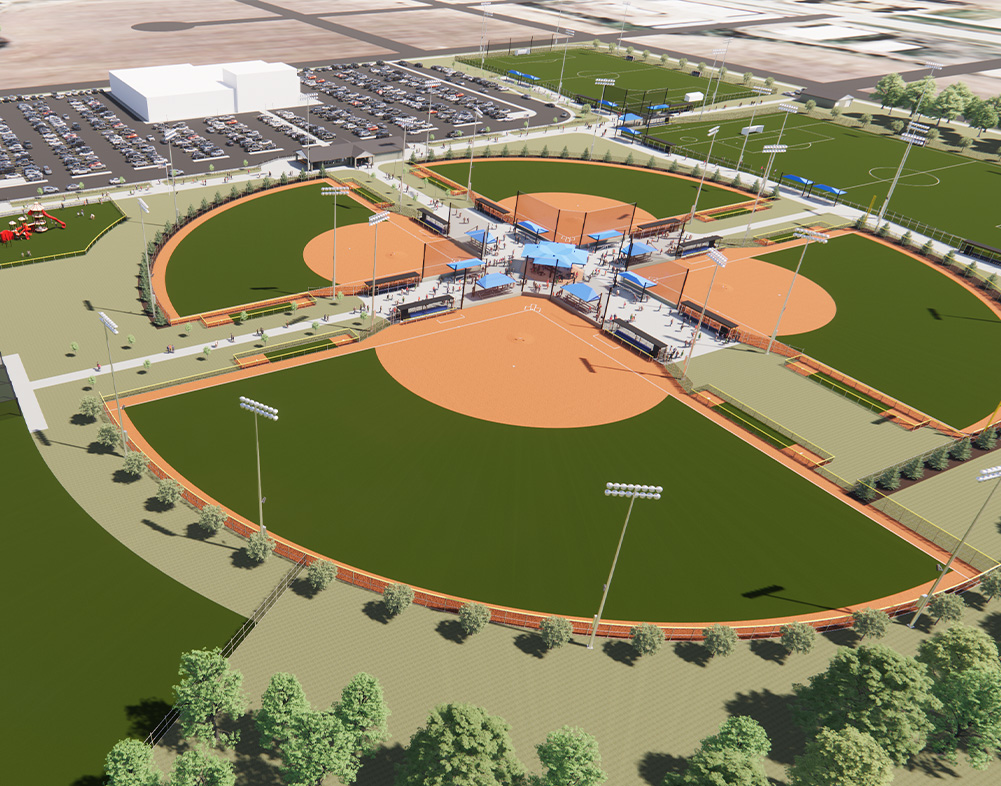 mockup of a baseball complex in McCook, NE